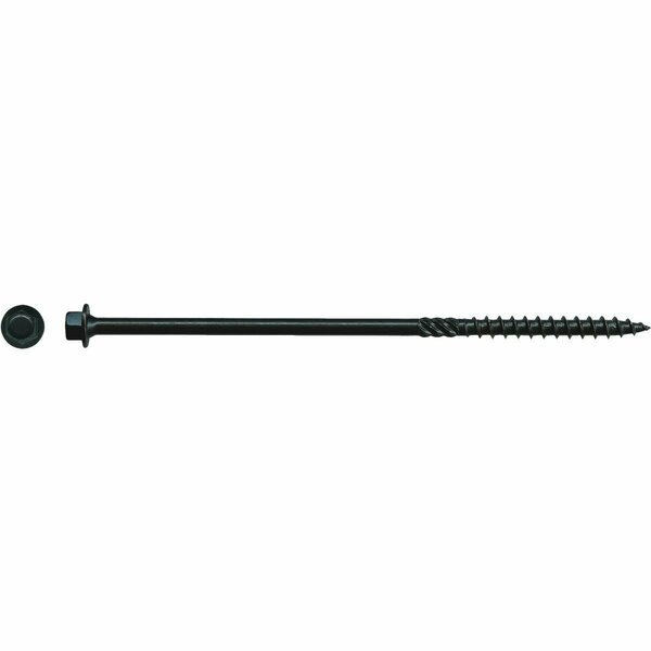 Big Timber #14 x 6 In. Black Log Structure Screw, 25PK BL146-25